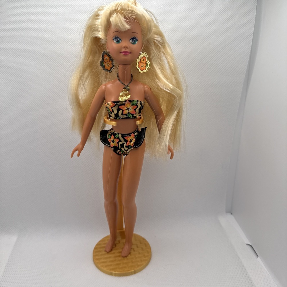 Barbie Tropical Splash Skipper 1994 Original‎ Outfit Earrings and Necklace